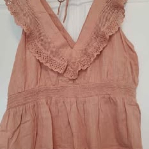 Women's Peach Ruffle Top - Picture 6 of 7